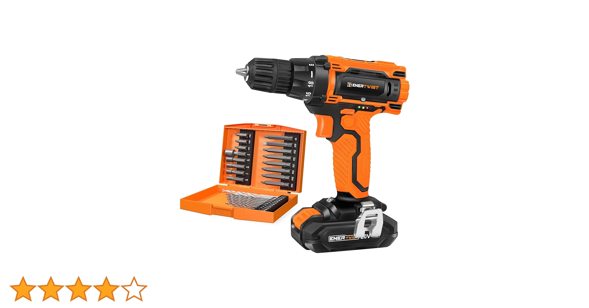 Amazon | 電動ドリル 電動ドリルドライバー Enertwist充電式 20V